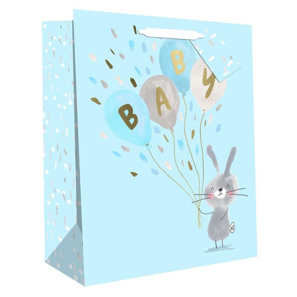 Hallmark Gift Bag Blue Baby Large 33 x 26.5cm