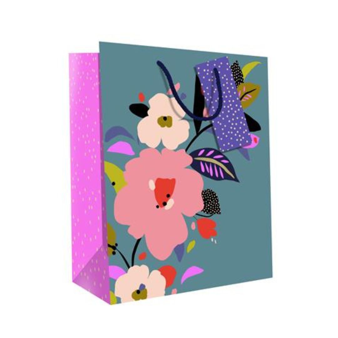 Floral Gift Bag (24.5 x 19.5 x 11cm)