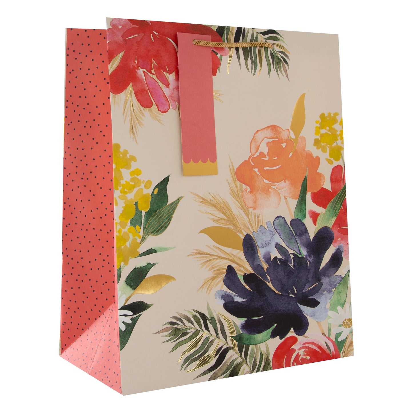 Hallmark Gift Bag Pink Floral Large 33 x 26.5cm