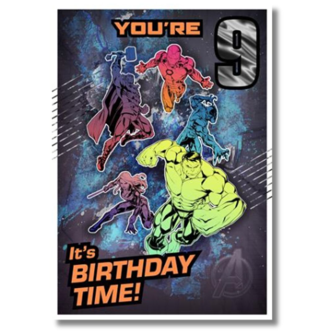 Hallmark You're 9 It's Birthday Time - Greeting Card