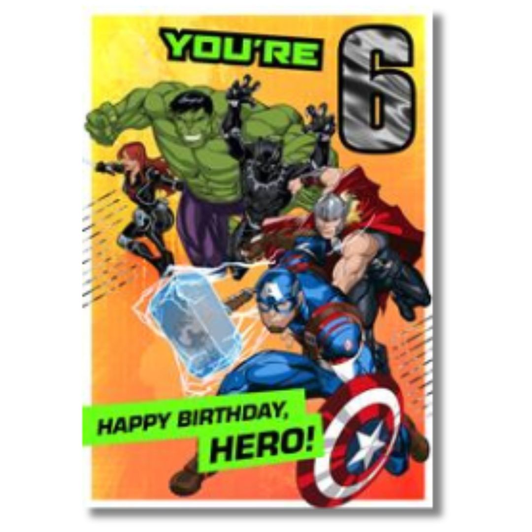 Hallmark You're 6 LHappy Birthday, Hero! - Greeting Card