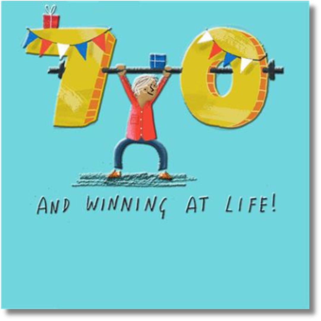 Hallmark 70 And Winning At Life! - Greeting Card