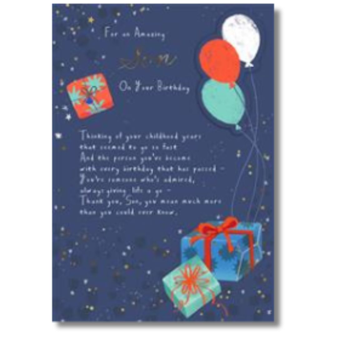 Hallmark For An Amazing Son On Your Birthday - Greeting Card