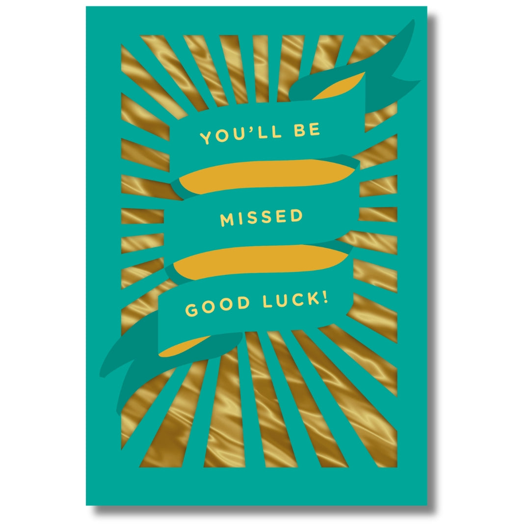 Hallmark You'll Be Missed Good Luck! - Greeting Card