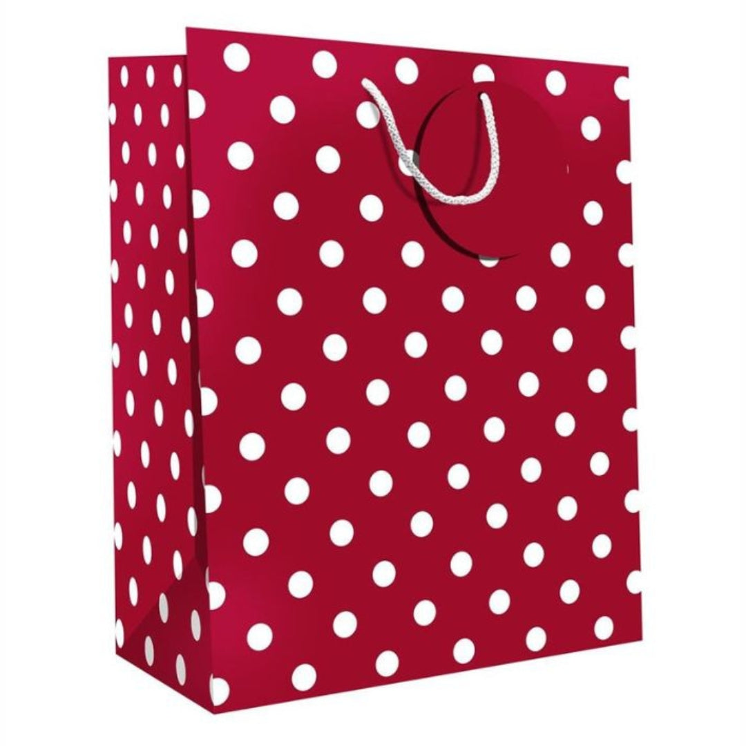 Hallmark Gift Bag Medium 33 x 26cm - Red Polka Dot