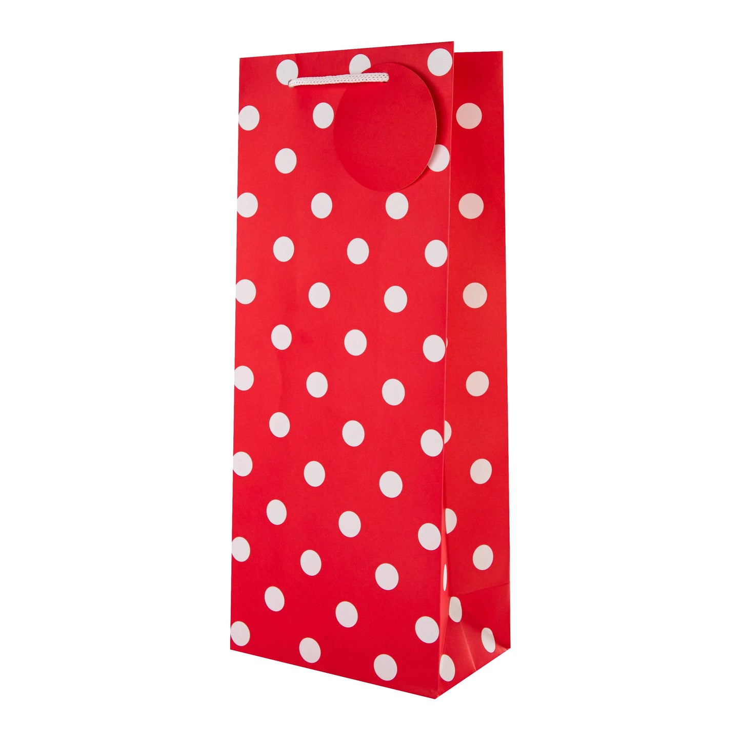 Hallmark Gift Bottle Bag 32.5 x 13cm - Red Polka Dot