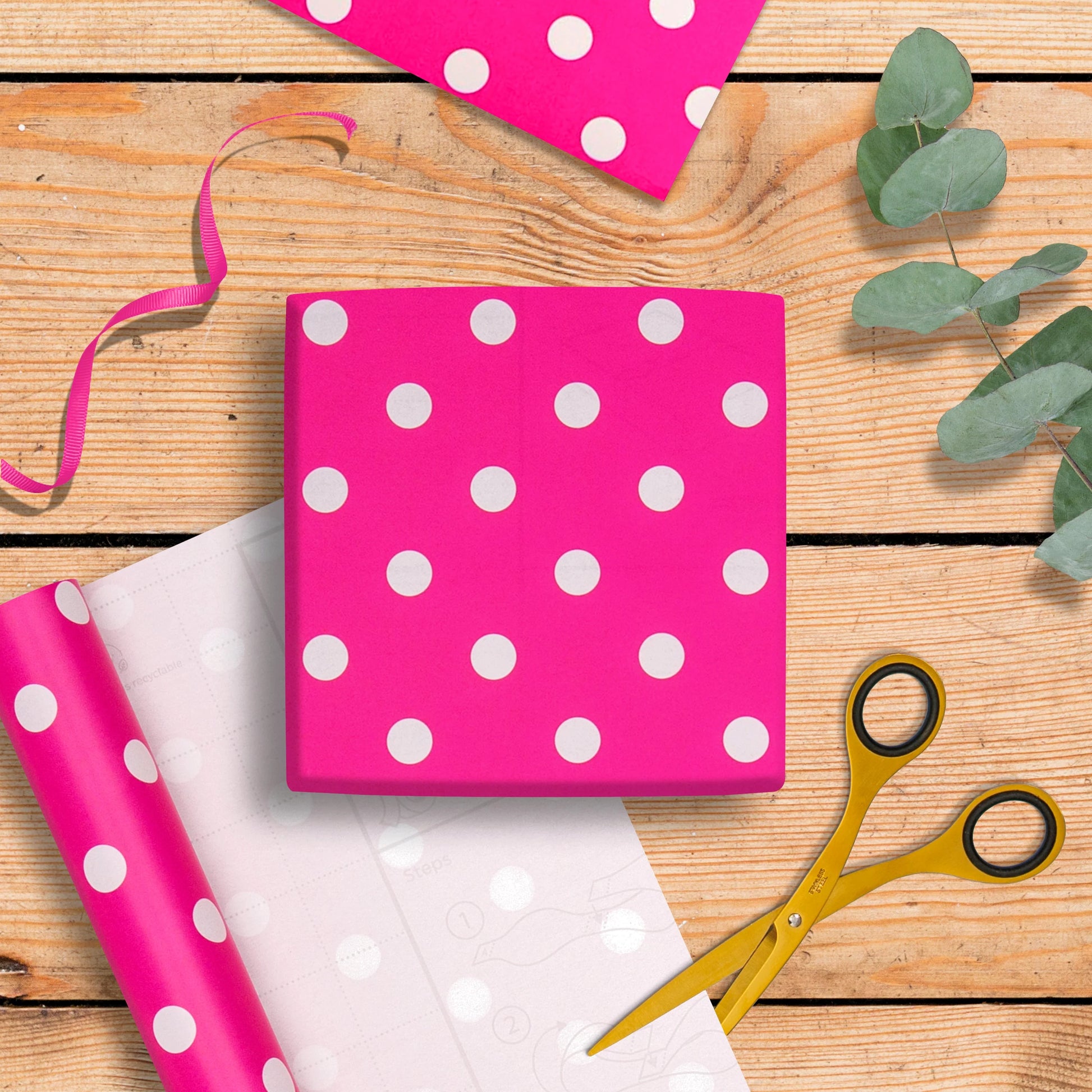 Hallmark Gift Wrapping Paper Roll 2m - Pink Polka Dot