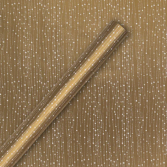 Hallmark Christmas Wrapping Paper Roll 3m - Metallic Gold/Silver/Copper x 1pc Assortment