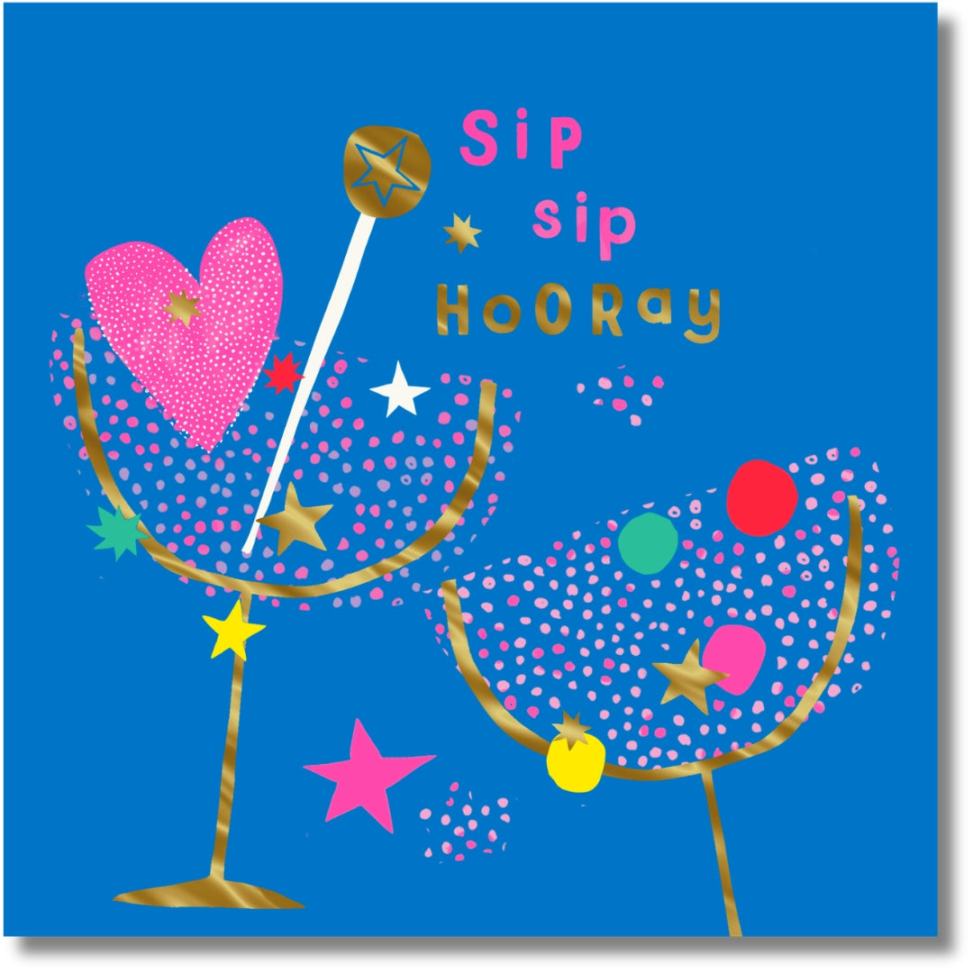 Hallmark Sip Sip Hooray Birthday - Greeting Card