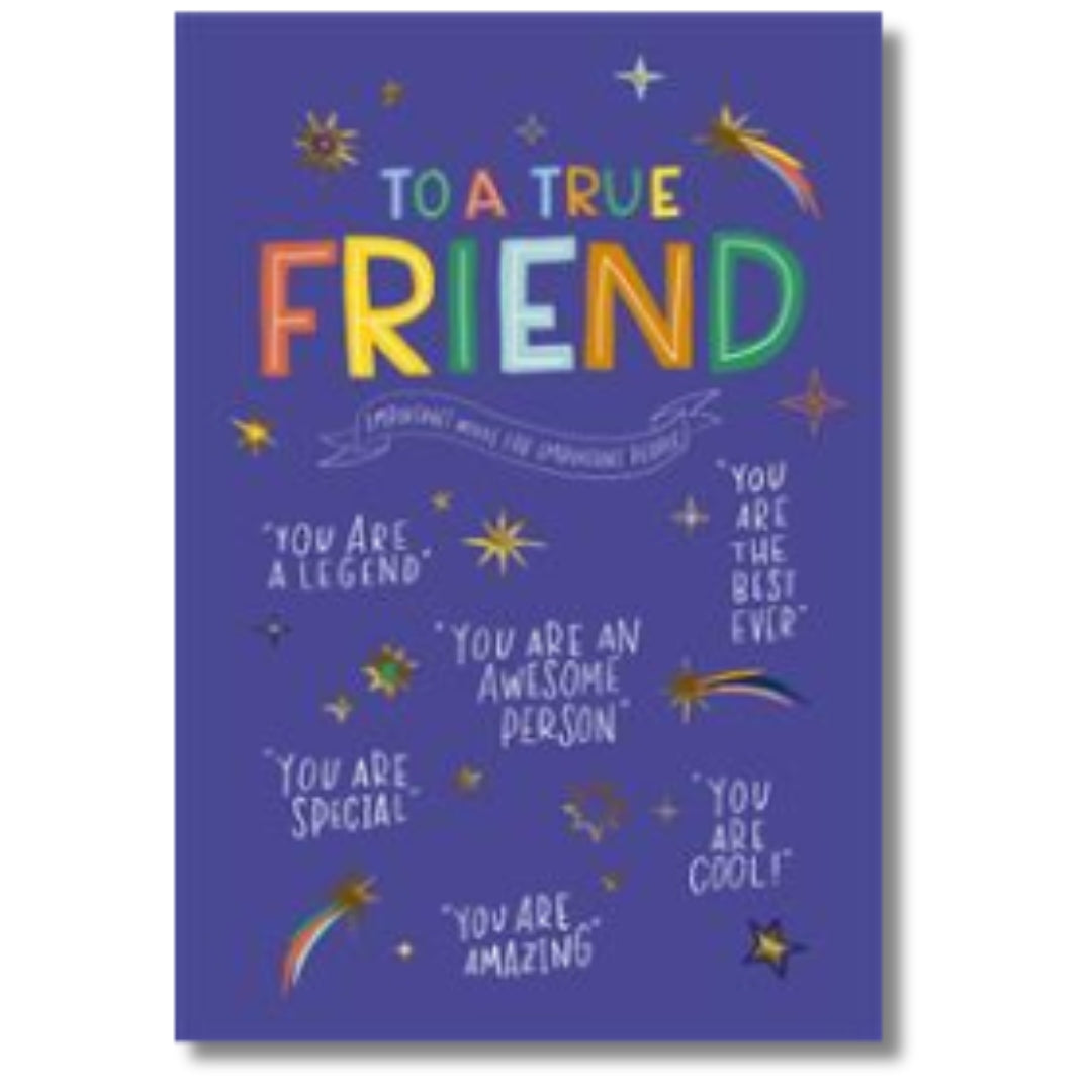 Hallmark To A True Friend Birthday - Greeting Card