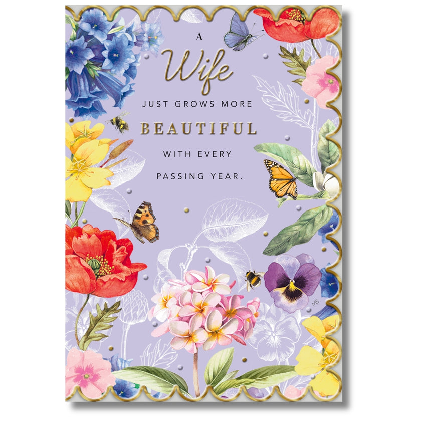 Hallmark A Wife Just Grows More Beautiful Birthday - Greeting Card