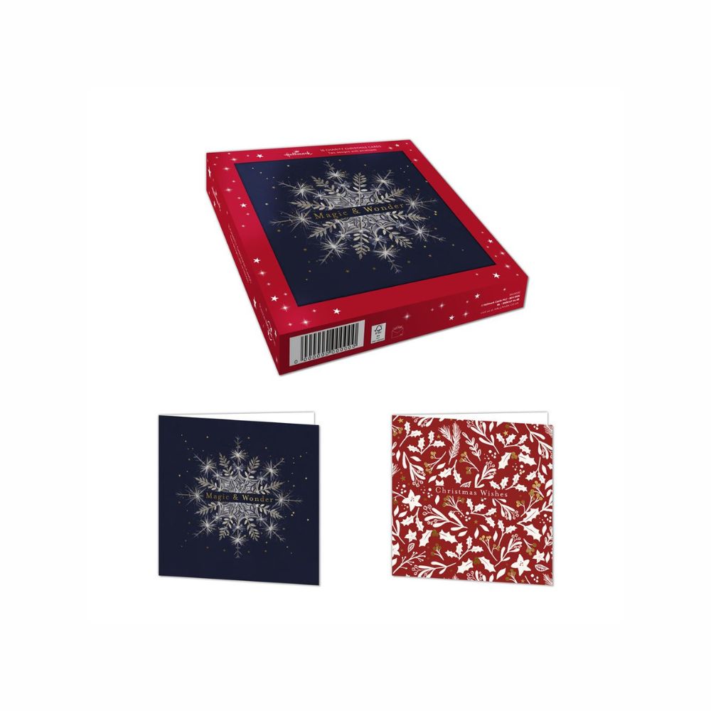 Hallmark A Box Of 16 Charity Christmas Cards - Magic & Wonder / Christmas Wishes