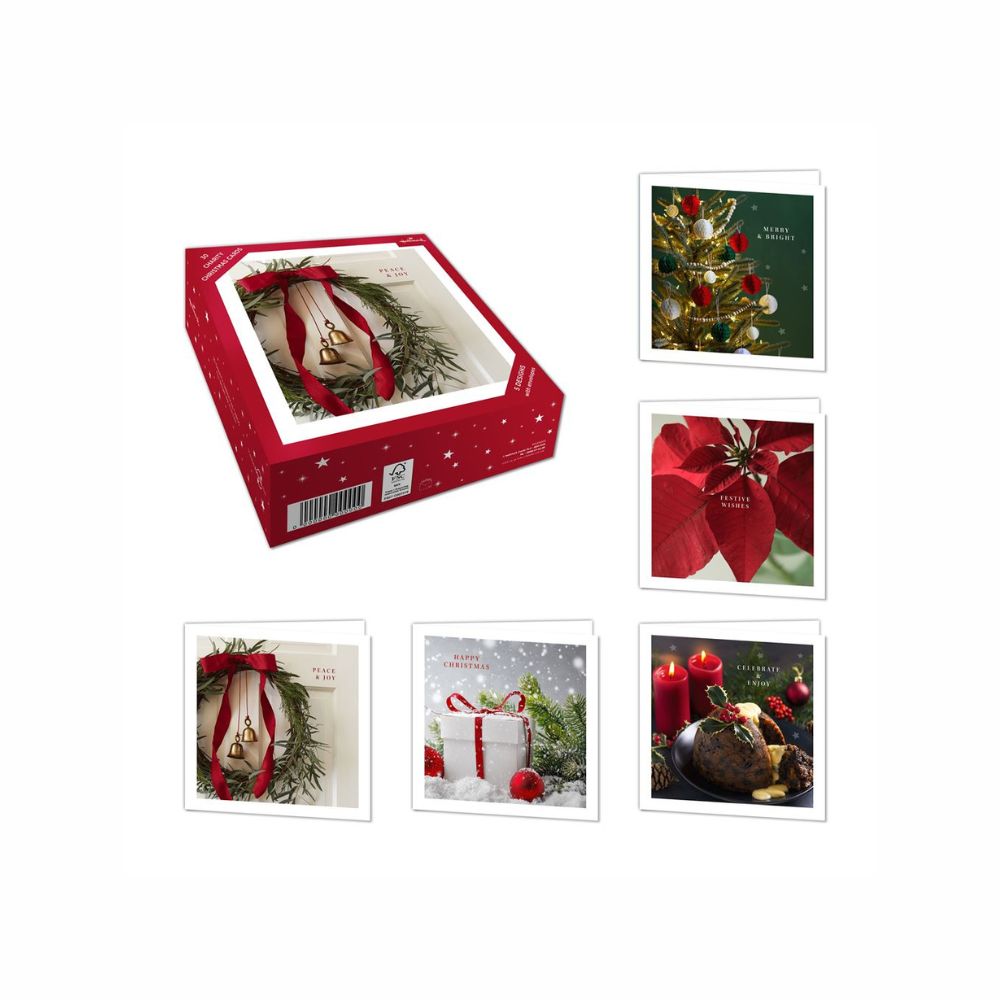 Hallmark A Box Of 30 Charity Christmas Cards - 5 Designs