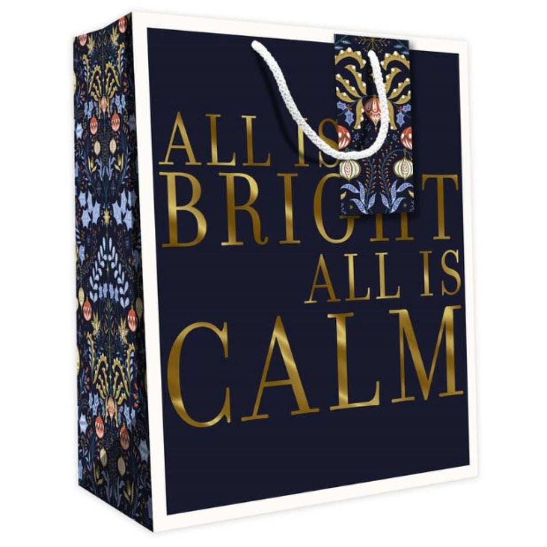 Hallmark Gift Bag Medium 33 x 26cm - All Is Bright All Is Calm