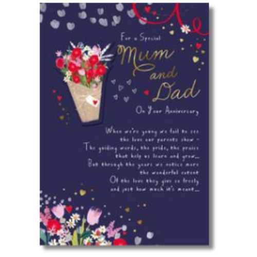 Hallmark For A Special Mum And Dad On Your Anniversary - Greeting Card