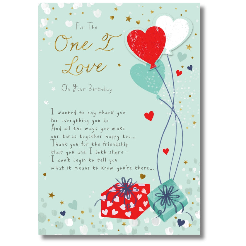 Hallmark For The One I Love On Your Birthday - Greeting Card