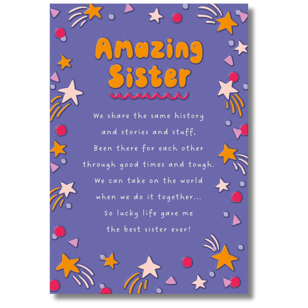 Hallmark Amazing Sister Birthday Greeting Card