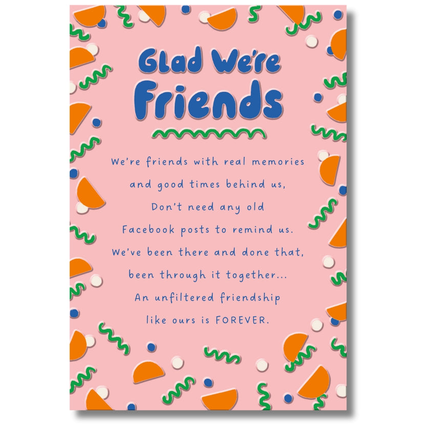 Hallmark Glad We're Friends - Blank Greeting Card