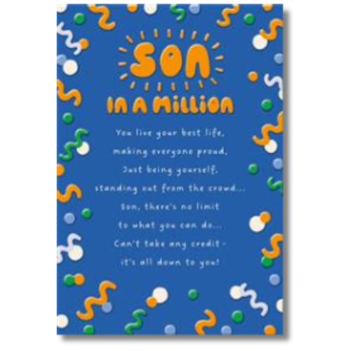 Hallmark Son In A Million Birthday - Greeting Card