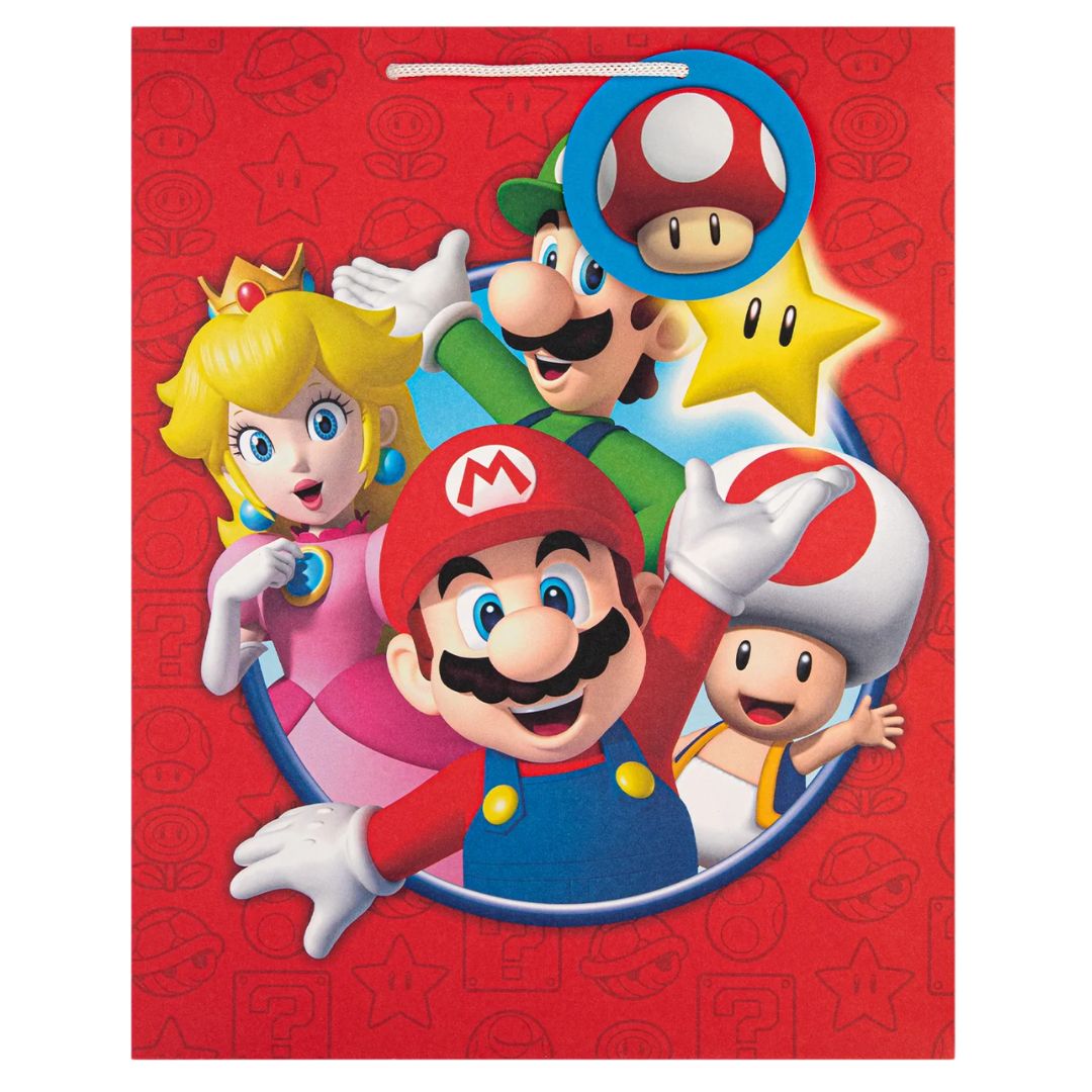 Hallmark Gift Bag Medium 33 x 26.5cm - Super Mario