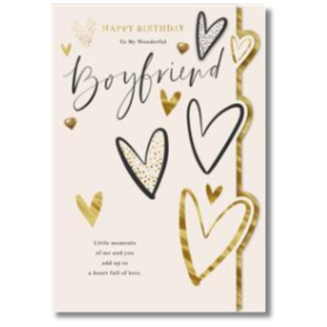 Hallmark Happy Birthday To My Wonderful Boyfriend - Greeting Card
