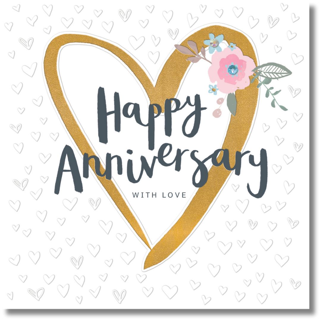 Happy Anniversary With Love Greeting Card