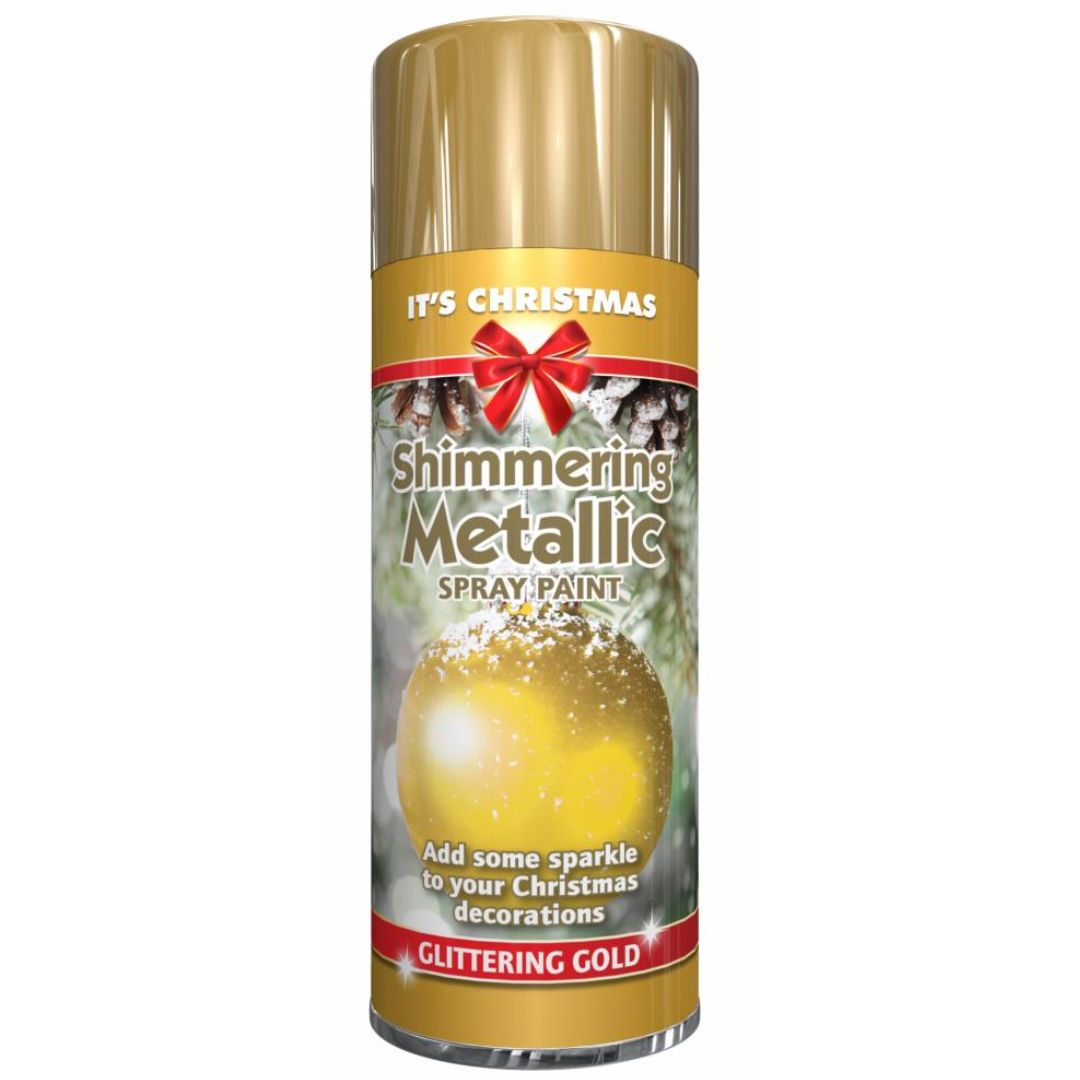 Shimmering Metallic Spray Paint Glitter Gold