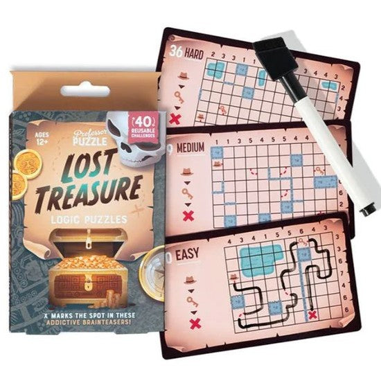 Professor Puzzle - Lost Treasure - Logic Puzzles Card Game