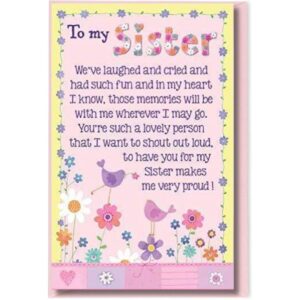 Heartwarmers 'To My Sister' Keepsake Card & Envelope