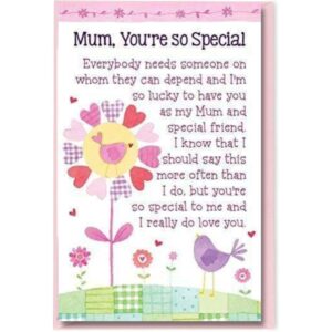 Heartwarmers 'Mum, You're so Special' Keepsake Card & Envelope
