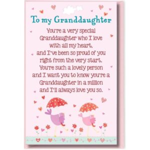 Heartwarmers 'To My Granddaughter' Keepsake Card & Envelope