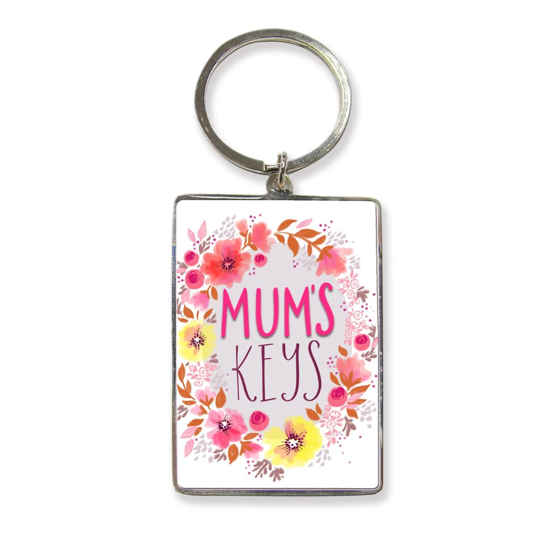 Metal Keyring 6 x 4.5cm - Mum's Keys