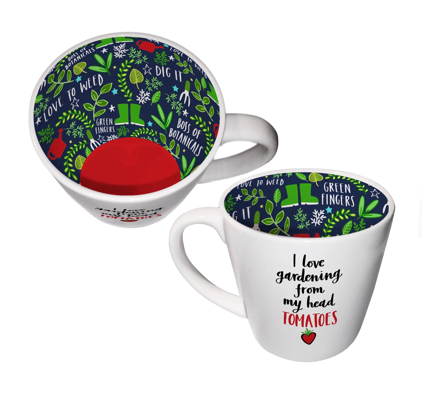 Inside Out Ceramic Mug With Gift Box - Tomatoes