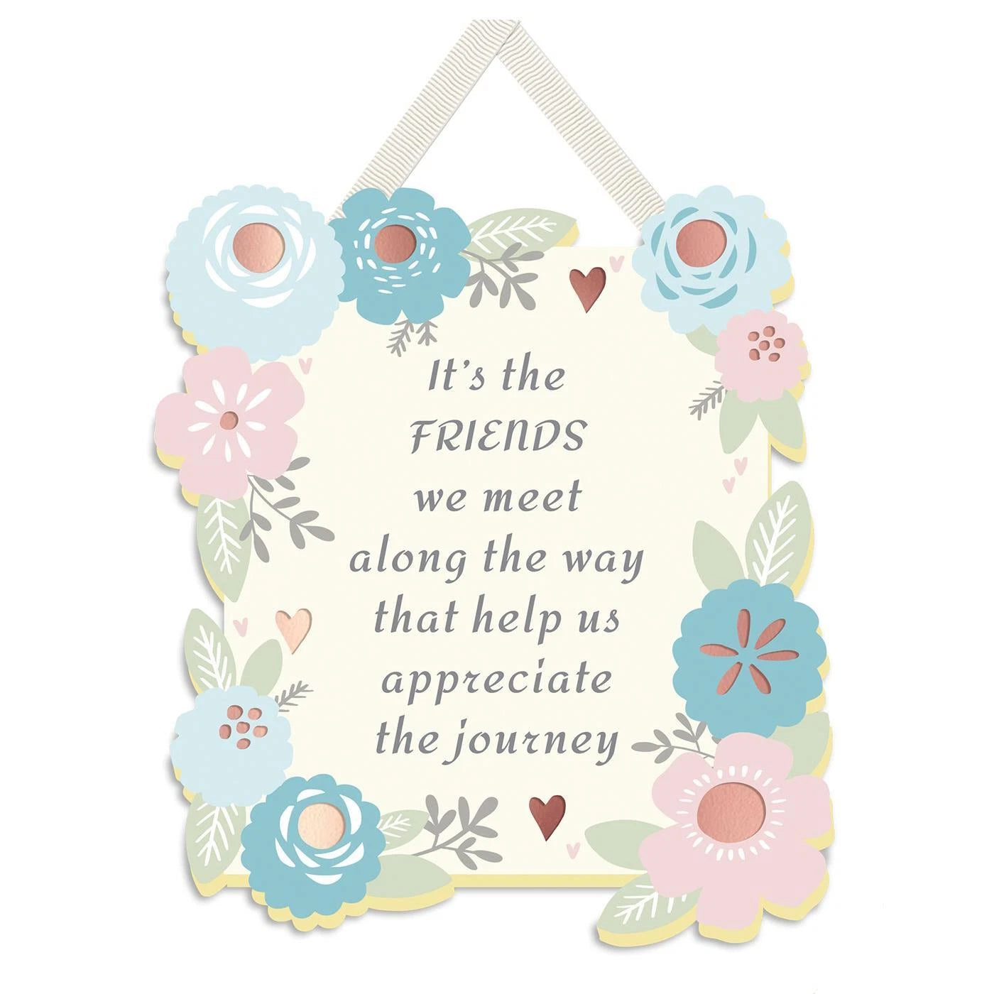 More Than Words Mirror Plaque 11 x 10cm - It's The Friends We Meet A Long The Way