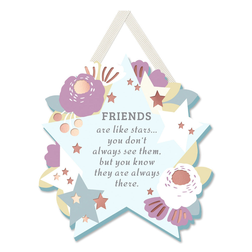 More Than Words Mirror Plaque 11 x 12cm - Friends Are Like Stars