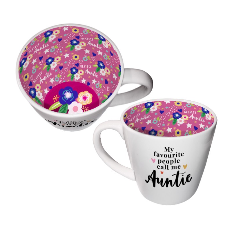 Inside Out Ceramic Mug With Gift Box - My Favourite People Call Me Antie