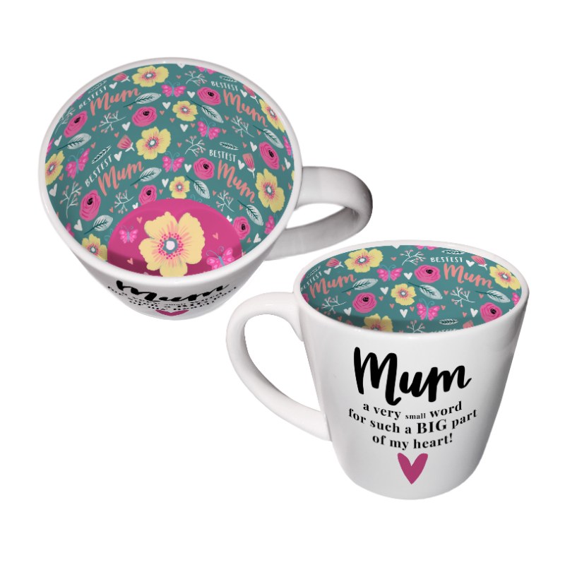 Inside Out Ceramic Mug With Gift Box - Mum A Very Small Word
