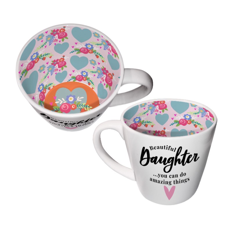 Inside Out Ceramic Mug With Gift Box - Beautiful Daughter