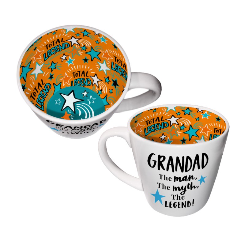 Inside Out Ceramic Mug With Gift Box - Grandad