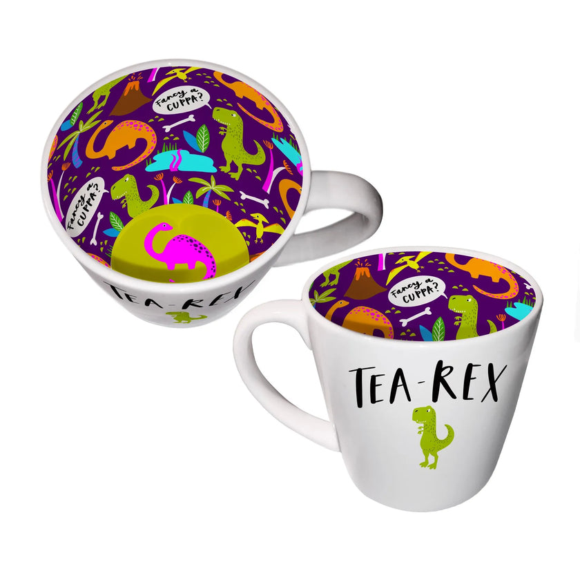 Inside Out Ceramic Mug With Gift Box - Tea Rex