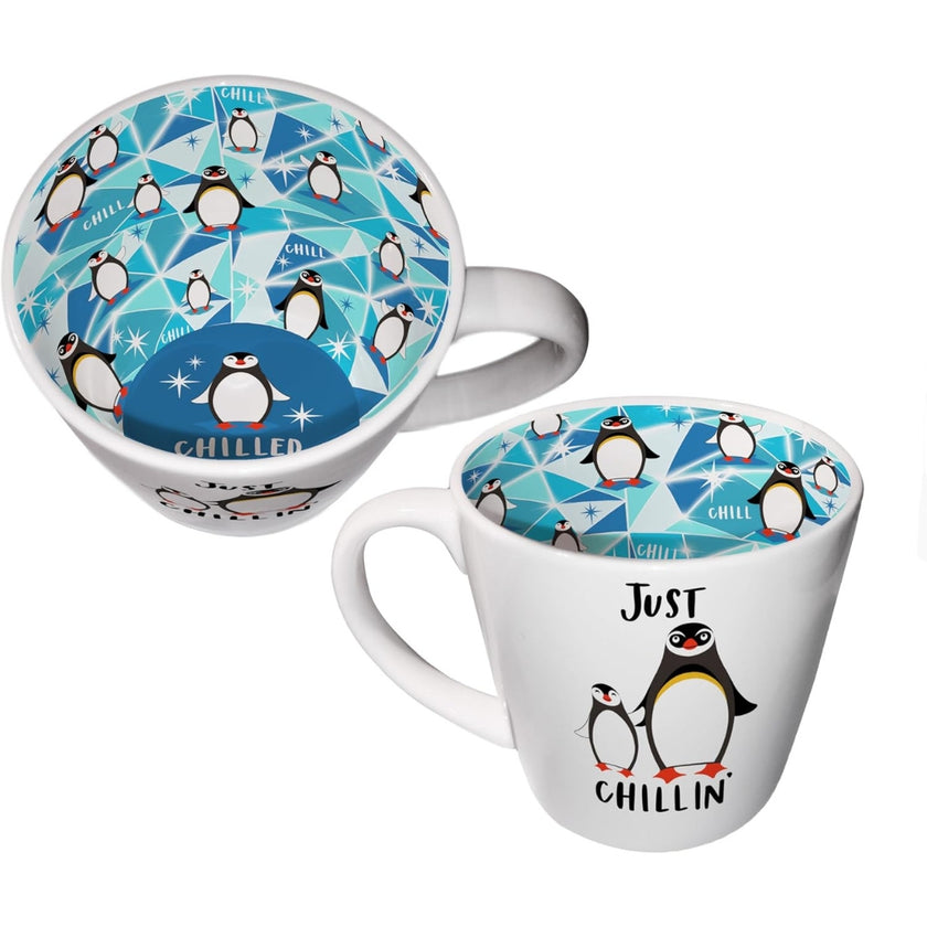 Inside Out Ceramic Mug With Gift Box - Just Chillin'