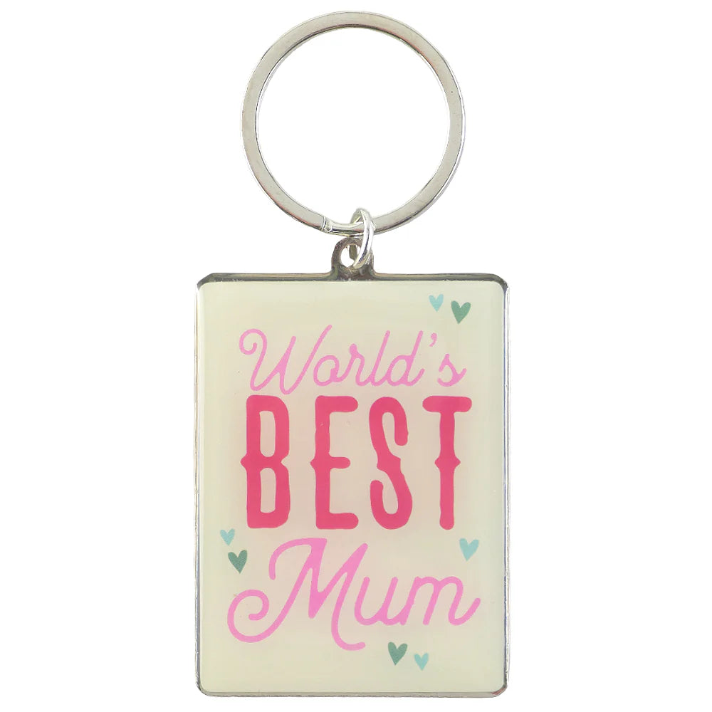 Metal Keyring 6 x 4.5cm - World's Best Mum