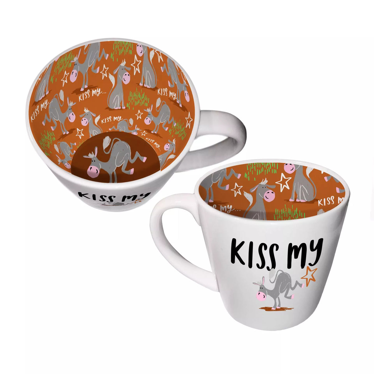 Inside Out Ceramic Mug With Gift Box - Kiss My Ass