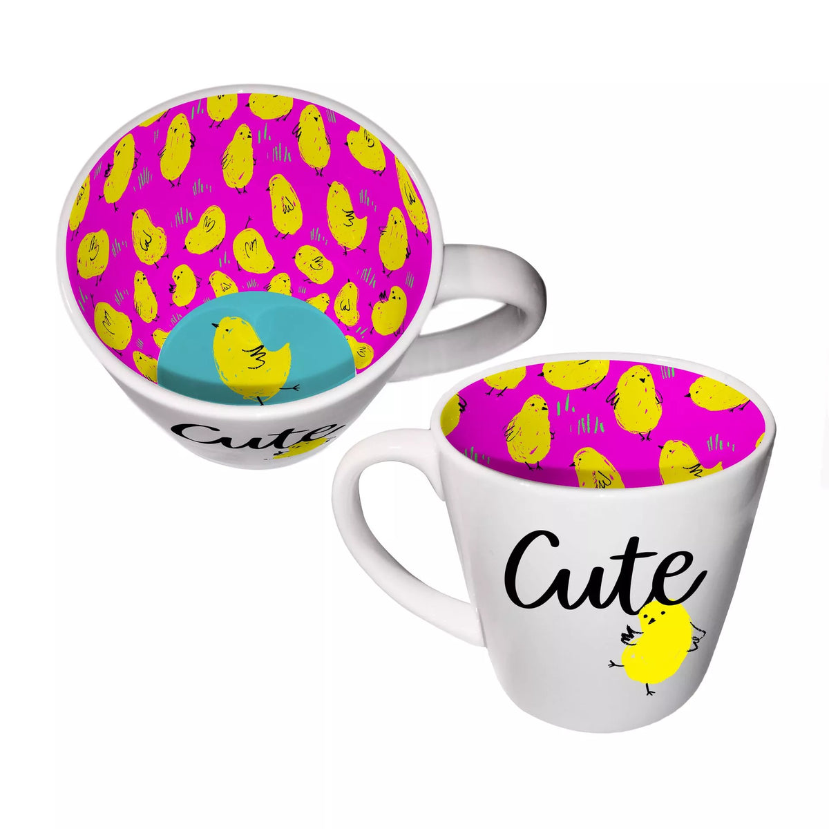 Inside Out Ceramic Mug With Gift Box - Cute Chick