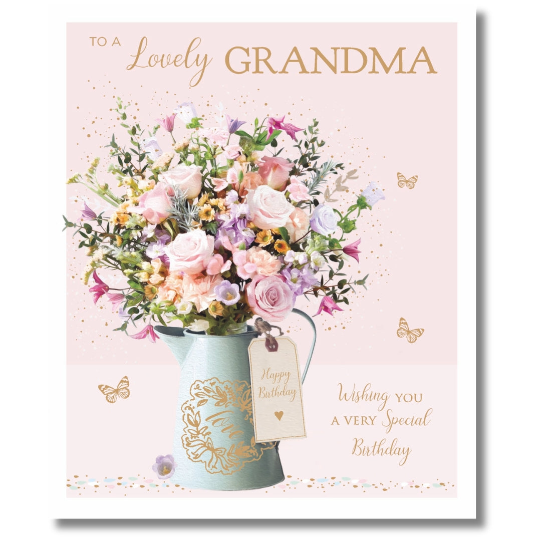 Tracks To A Lovely Grandma Birthday - Greeting Card