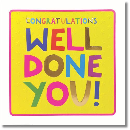 Tracks Congratulations Well Done You! - Greeting Card