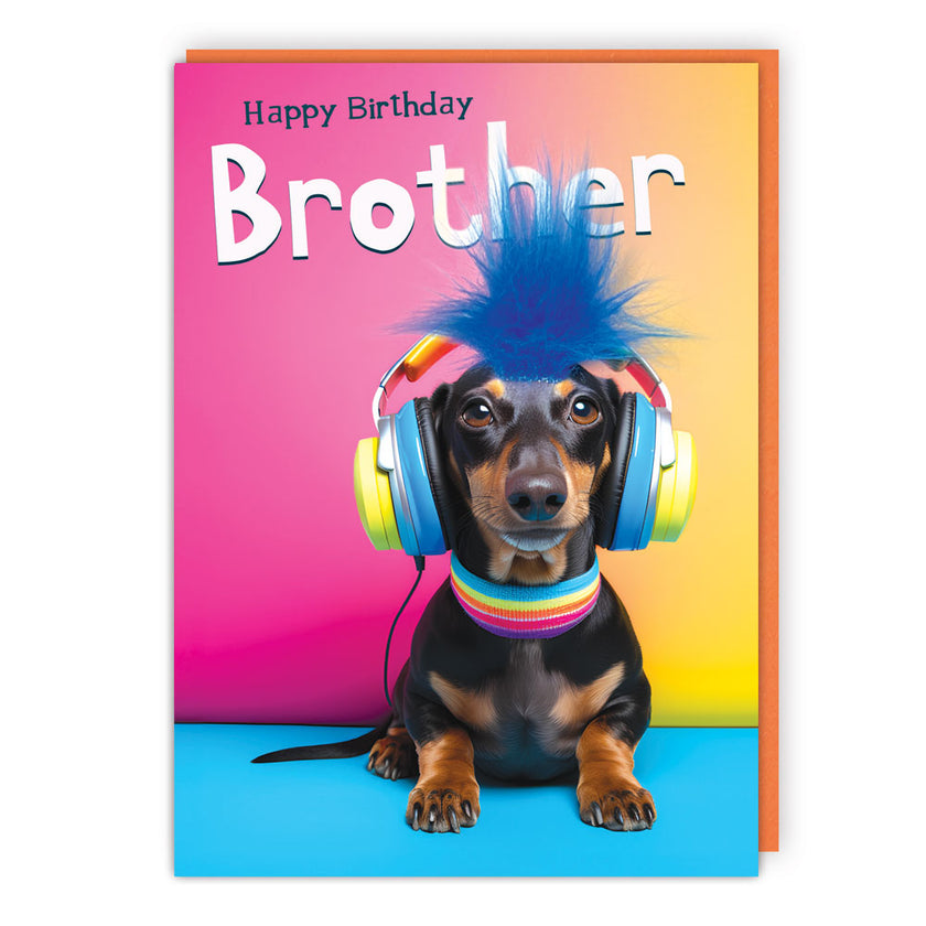 Tracks Happy Birthday Brother - Greeting Card