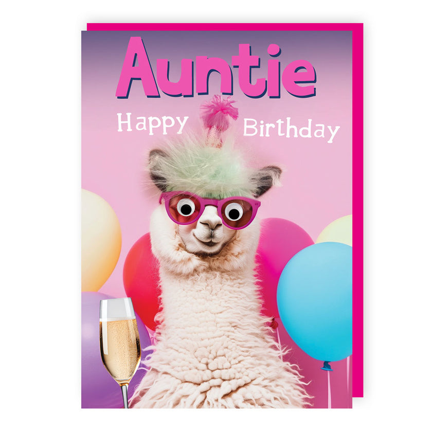 Tracks Happy Birthday Auntie - Greeting Card