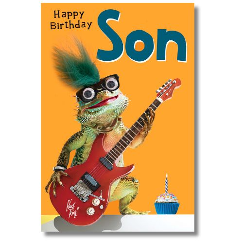 Tracks Happy Birthday Son - Greeting Card