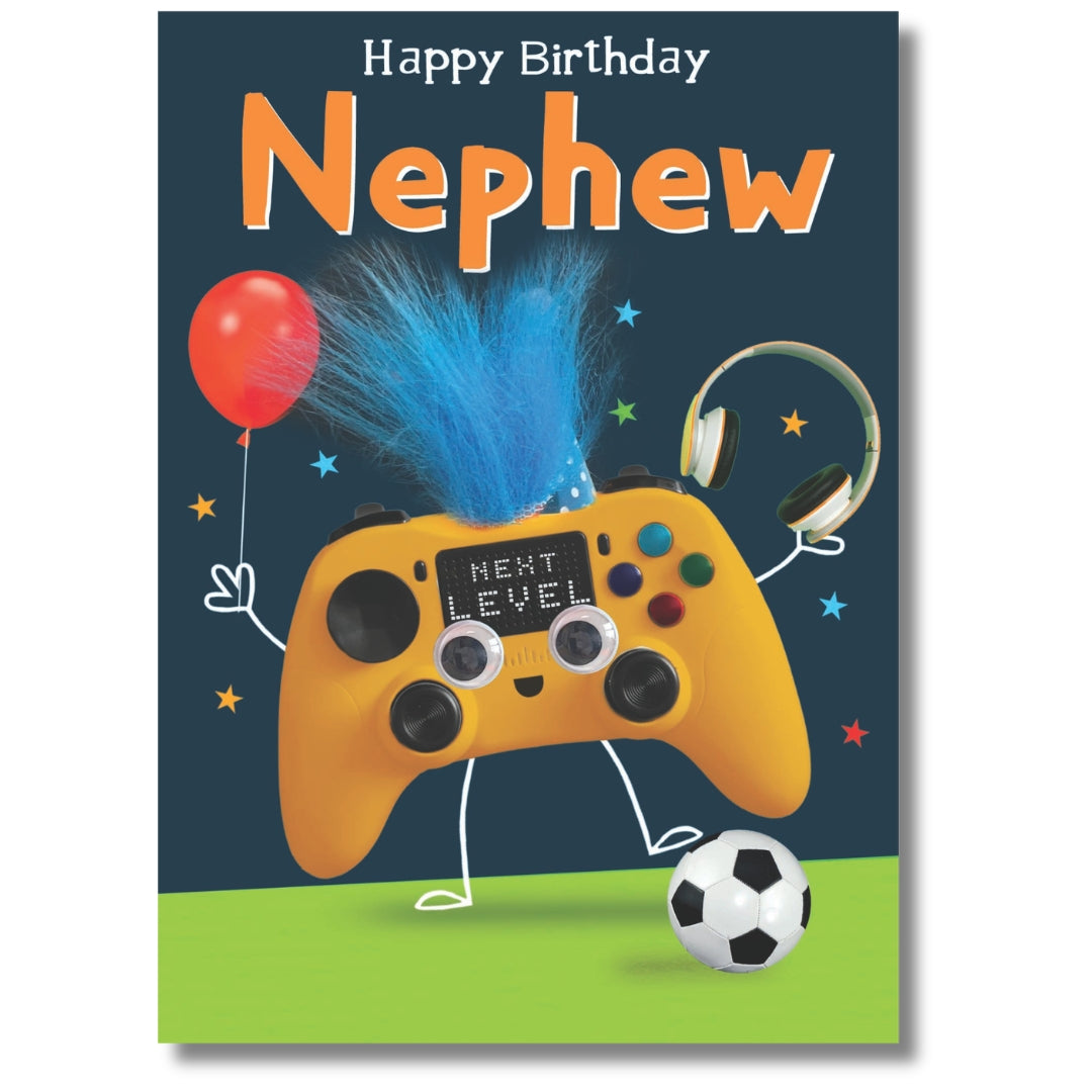 Tracks Happy Birthday Nephew - Greeting Card